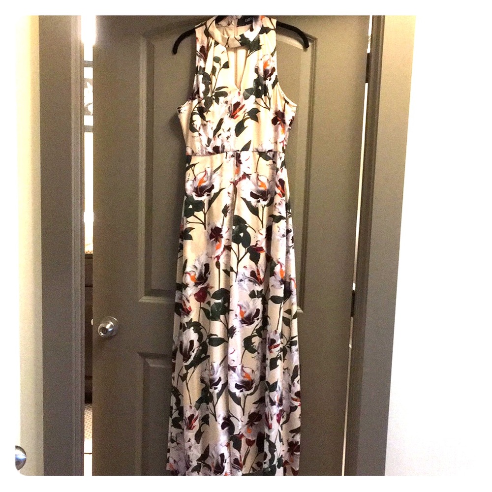 Romper with high low skirt / maxi
